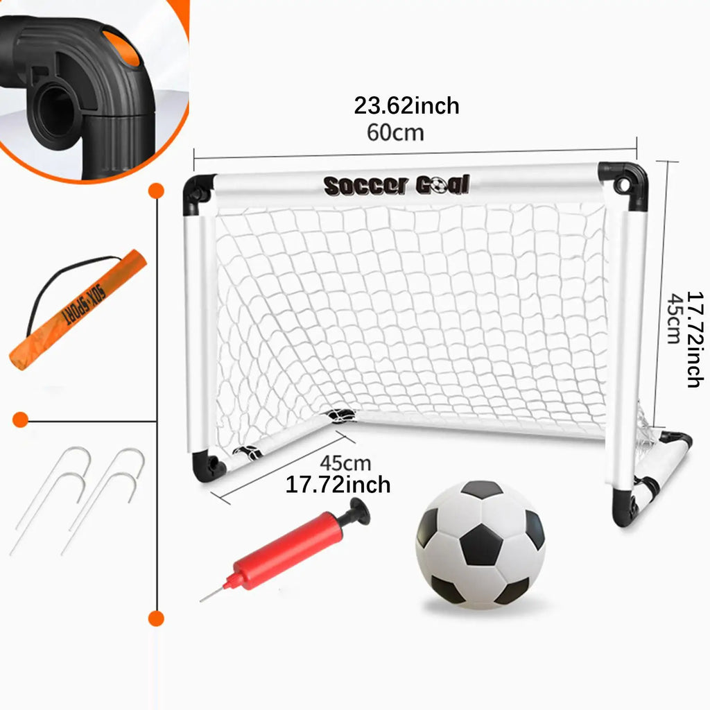 Kids Soccer Goal with Ground Nails with Ball Folded Football Goal Kids Toy Football Gate for Park Games Backyard Garden Children