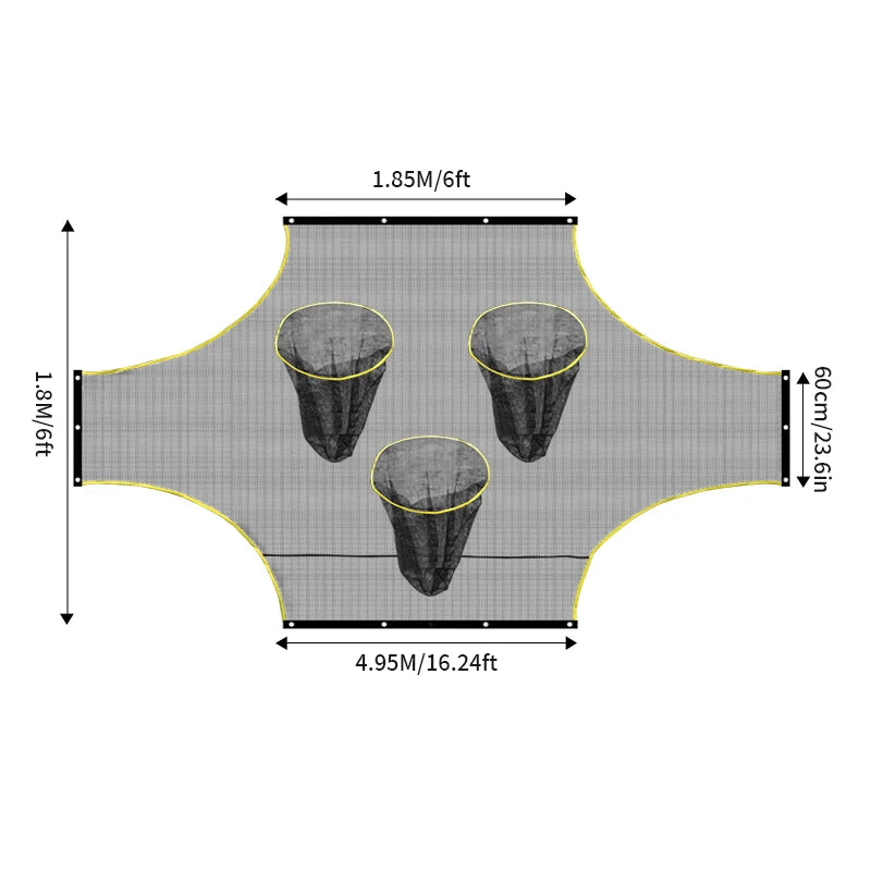 1PC 3-hole Soccer Goal Shooting Accuracy Training Tool Multi-target Soccer Training Net 5 7 11 size