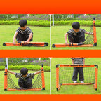 Kids Soccer Goal with Ground Nails with Ball Folded Football Goal Kids Toy Football Gate for Park Games Backyard Garden Children