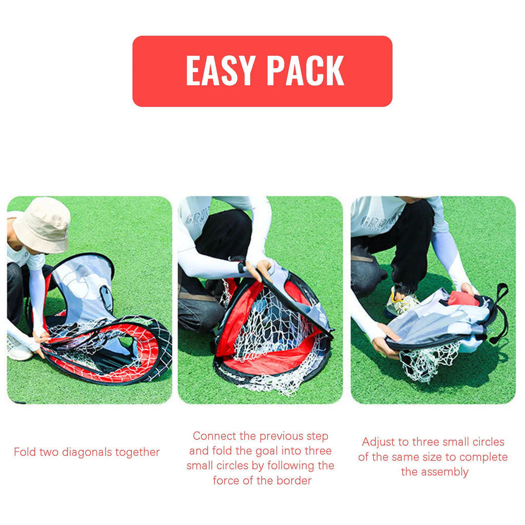Pop Up Soccer Goal Net Foldable Portable Soccer Goal Net with Aim Target for Indoor Outdoor Football Games MIAO-US
