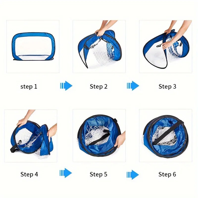 Portable Soccer Goal Indoor and Outdoor Training - Complete Beach Soccer Net and Football Training Equipment