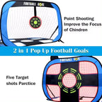 Soccer Goal Portable Kids Soccer Net for Backyard Training Folding Indoor Outdoor Goals Youth Games Sports Play Gift for Boys
