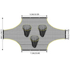1PC 3-hole Soccer Goal Shooting Accuracy Training Tool Multi-target Soccer Training Net 5 7 11 size