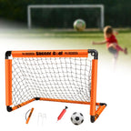 Kids Soccer Goal with Ground Nails with Ball Folded Football Goal Kids Toy Football Gate for Park Games Backyard Garden Children