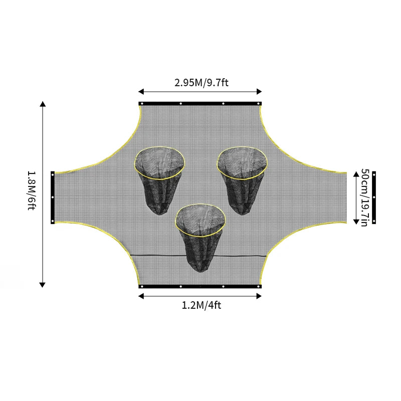 1PC 3-hole Soccer Goal Shooting Accuracy Training Tool Multi-target Soccer Training Net 5 7 11 size