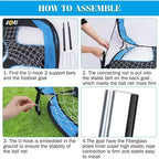 Soccer Goal Portable Kids Soccer Net for Backyard Training Folding Indoor Outdoor Goals Youth Games Sports Play Gift for Boys